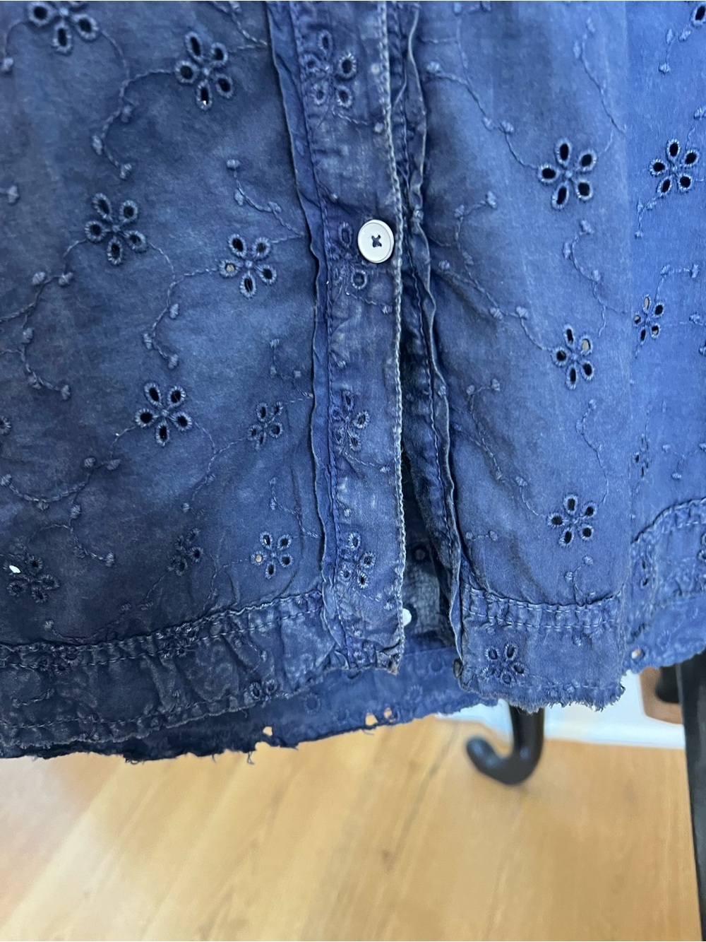 We The Free Blue Eyelet Denim Jeans - Picture 6 of 6